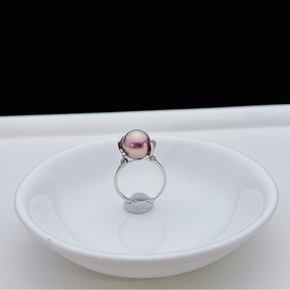 R79 S925 High Quality Freshwater Edison Pearl adjustable Ring - Picture 6 of 9